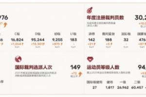 足协2025年数字年报：国际级健将27人 裁判评议判罚正确率63.8%